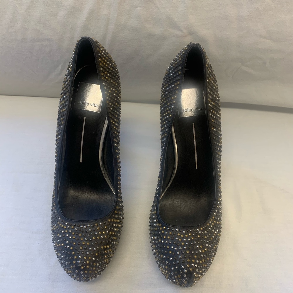 Black stud women’s heels. Never worn